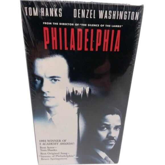 Philadelphia VHS Sealed Tom Hanks Denzel Washington Jonathan Demme Video - Picture 1 of 10